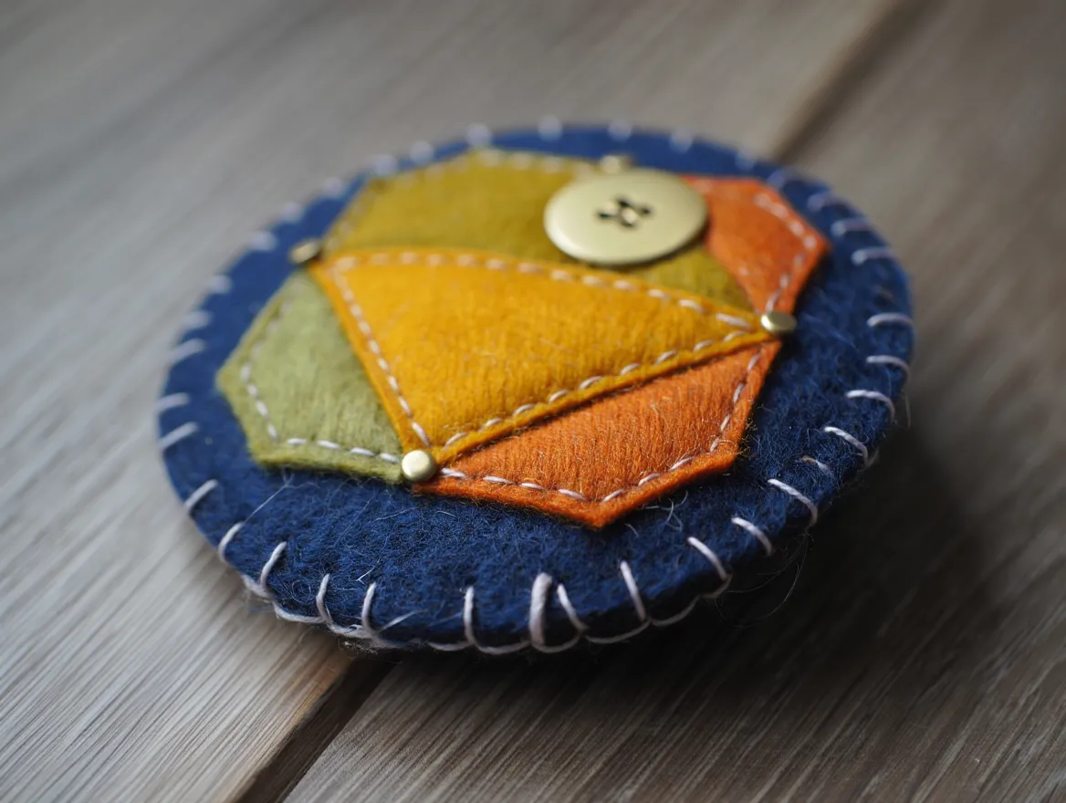 Handgemaakte applicatie badge Modern Design, moderne badge met geometrisch patroon